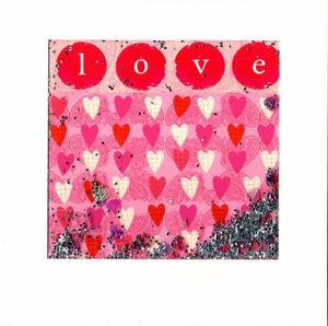One I Love Card - Love Trailing Hearts