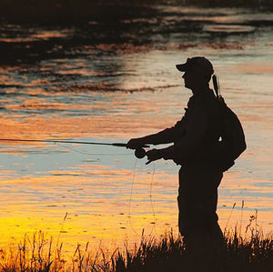 Blank Card - Fishing At Sunset