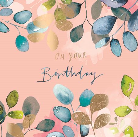 Birthday Card - Eucalyptus Watercolour