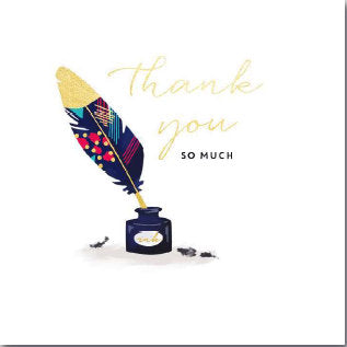 Thank You Card - Quill And Ink