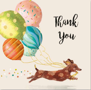 Thank You Card - Balloon Dash
