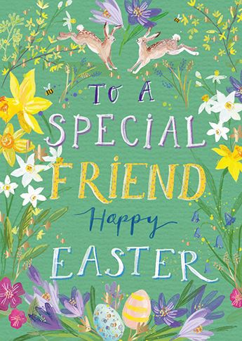 Easter Card - Special Friend - Spring Florals