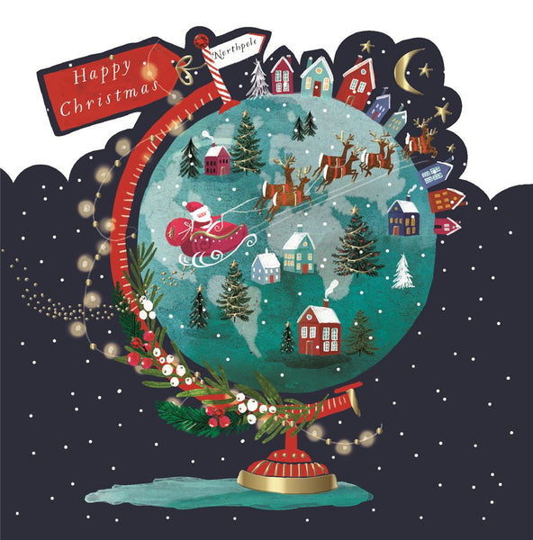 Christmas Cards - 10 Premium Die-Cut Christmas Cards - Around The World