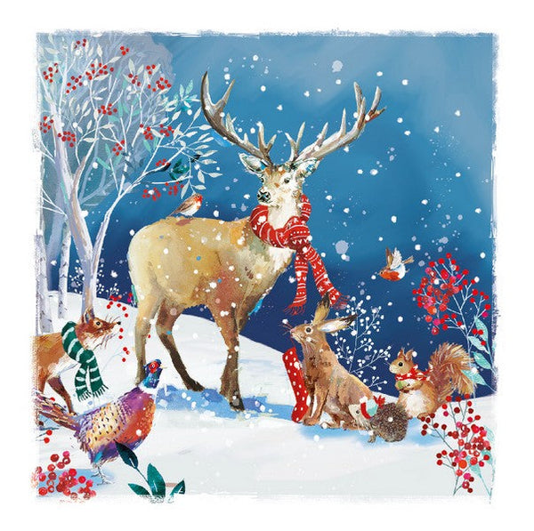 Charity Christmas Cards - 6 Cards - Woodland Christmas