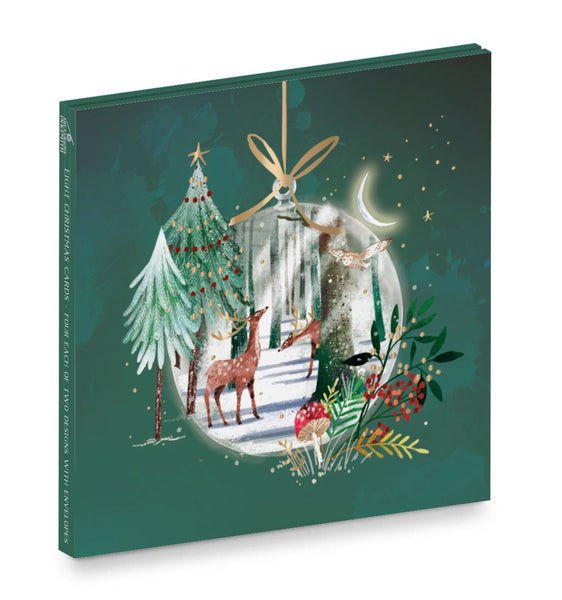 Christmas Cards - 8 Christmas Cards in Wallet Pack - Magical Forest