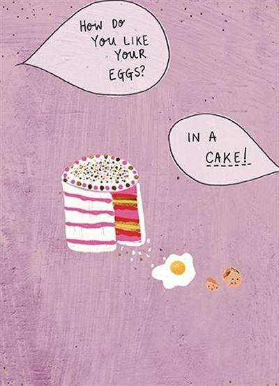 Humour Card - Eggs In A Cake