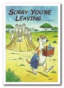 Leaving / Goodbye Card - Meercats