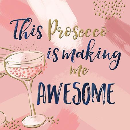 Birthday Card - Prosecco