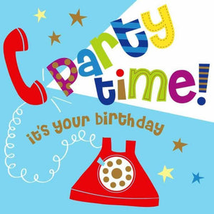 Children's Birthday Card - Party Time