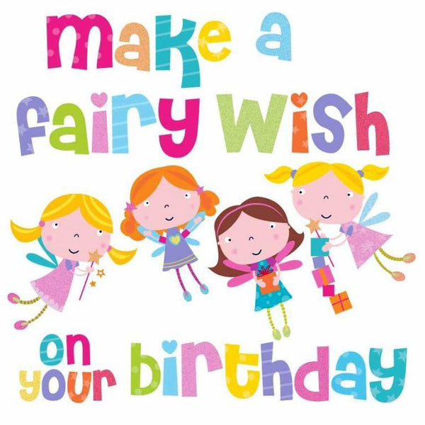 Children's Birthday Card - Fairy Wish
