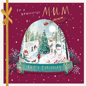 Christmas Card - Mum - Magical Christmas Globe