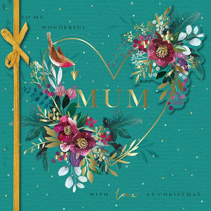 Christmas Card - Mum - Hellebore Christmas Heart