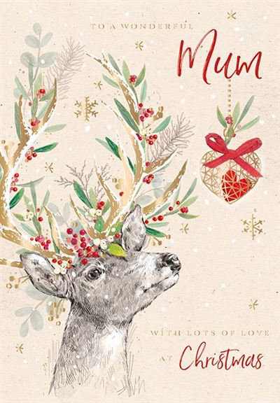 Christmas Card - Mum - Christmas Heart