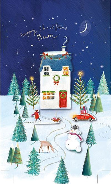 Christmas Card - Mum - Festive Home