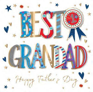 Father's Day Card - Grandad - No. 1 Rosette