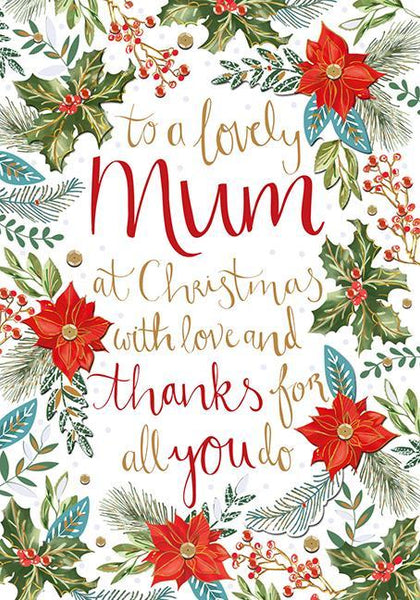 Christmas Card - Mum - Lovely Mum