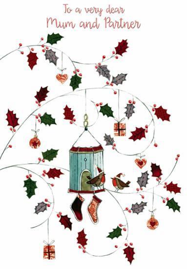 Christmas Card - Mum and Partner - Bird House