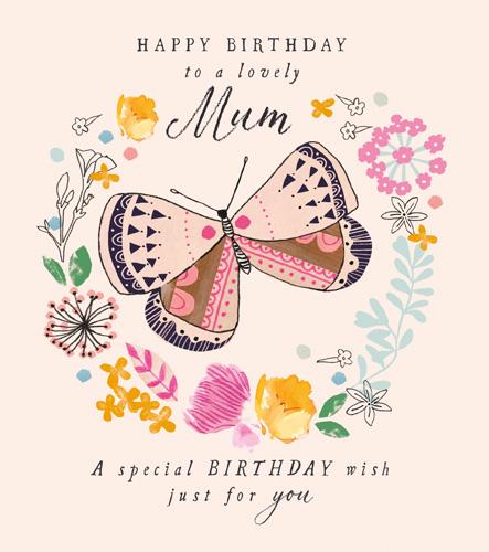 Mum Birthday - Butterfly Lovely Mum