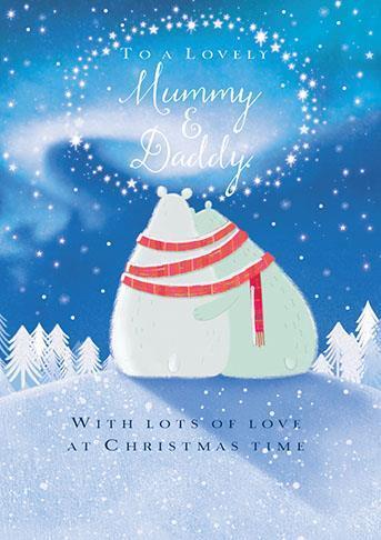 Christmas Card - Mummy and Daddy - Bear With Me