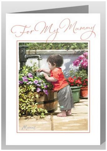 Mummy Birthday - Little Boy In Garden