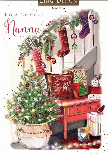 Christmas Card - Nanna - Deck The Halls
