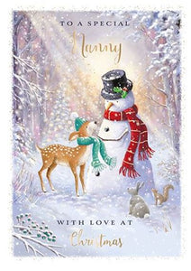Christmas Card - Nanny - Deer And Friends
