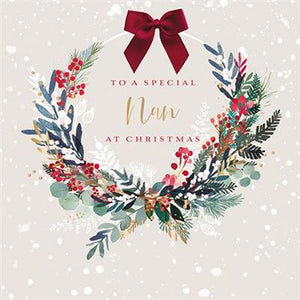 Christmas Card - Nan - Christmas Wreath