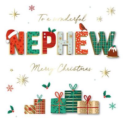Christmas Card - Nephew - Wonderful Nephew