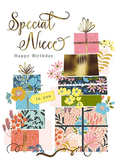 The Great British Card Company Niece Birthday - Pile Of Gifts