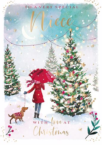 Christmas Card - Niece - A Winter's Walk