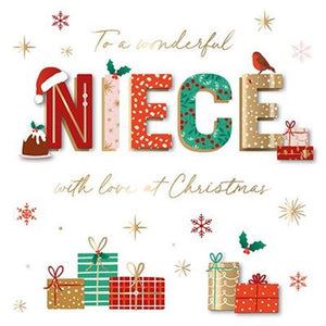 Christmas Card - Niece - Wonderful Niece