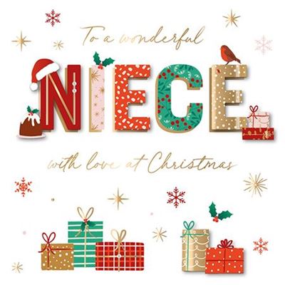 Christmas Card - Niece - Wonderful Niece