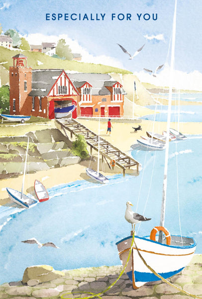 Birthday Card - Lifeboat/Harbour