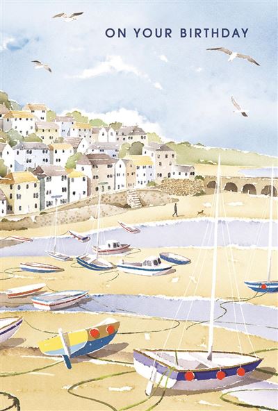 Birthday Card - Low Tide/Boats