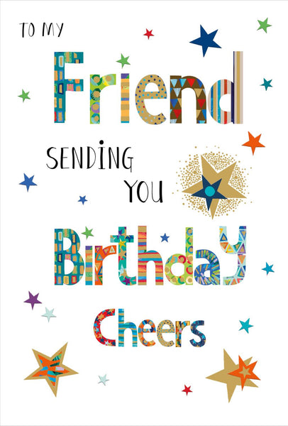 Birthday Card - Special Friend - Graphic Male Text from Nigel Quiney Publications, English Cards in France