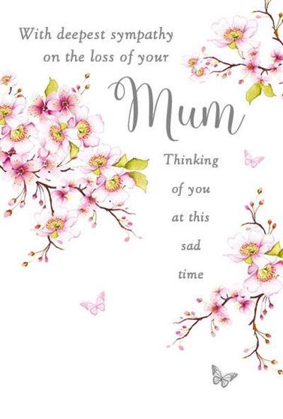 Sympathy Card - Loss Of Mum - Blossom & Butterflies
