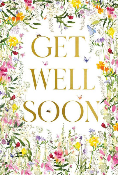 Get Well Soon - Wild Flower Text