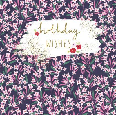 Birthday Card - Floral Pattern