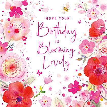 Birthday Card - Flowers/Bee