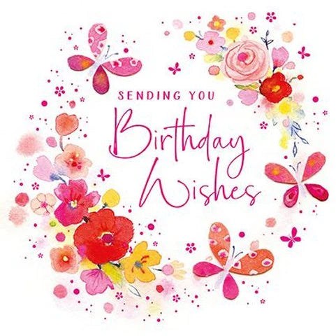 Birthday Card - Flower Circle
