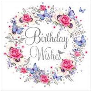 Birthday Card - Floral Wreath