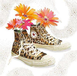 Blank Card - Leopard High Tops from Nigel Quiney Publications, English Cards in France