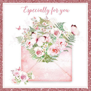 Birthday Card - Floral Envelope from Nigel Quiney Publications, English Cards in France