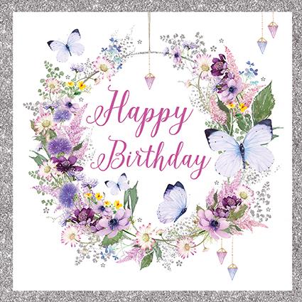 Birthday Card - Floral Hoop from Nigel Quiney Publications, English Cards in France