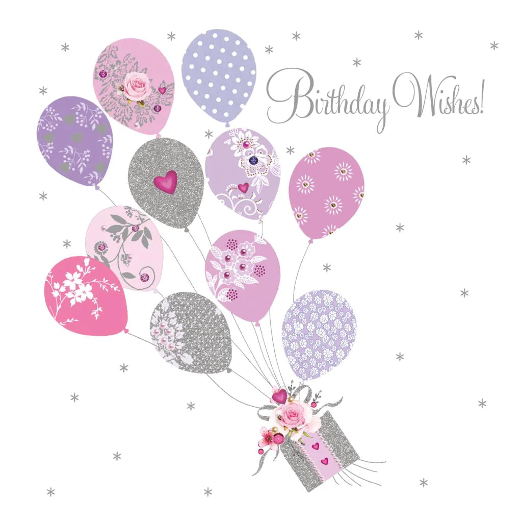 Birthday Card - Pretty Balloons from Nigel Quiney Publications, English ...