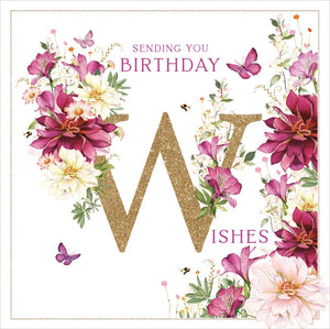 Birthday Card - Botanical Wishes from Nigel Quiney Publications, English Cards in France