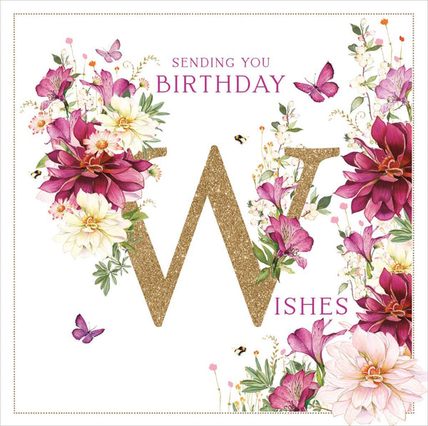 Birthday Card - Botanical Wishes from Nigel Quiney Publications, English Cards in France