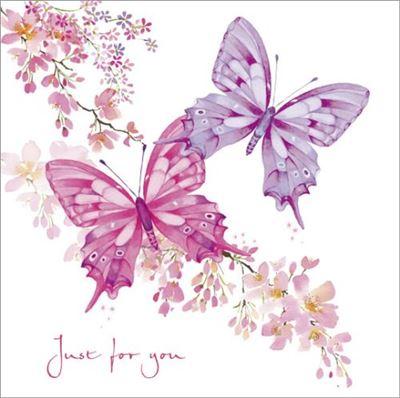 Birthday Card - Pink Butterflies