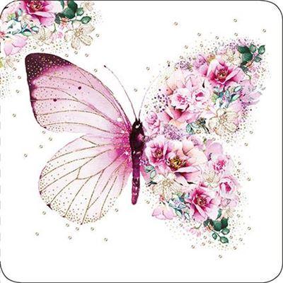 Blank Card - Butterfly Flowers