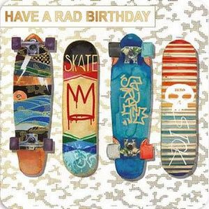 Birthday Card - Skateboards